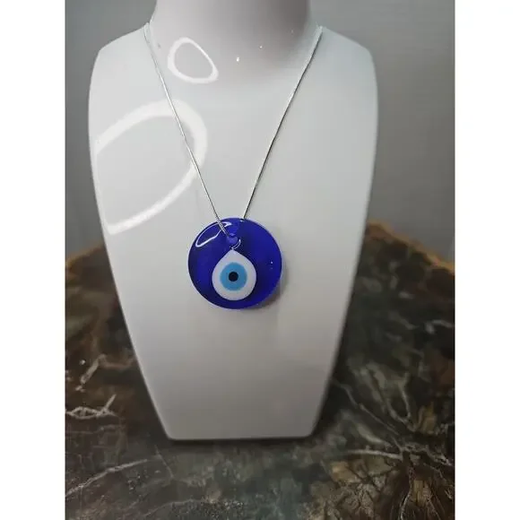 Evil Eye Necklace 925 Silver Chain Protection/Good Luck - Picture 5 of 10